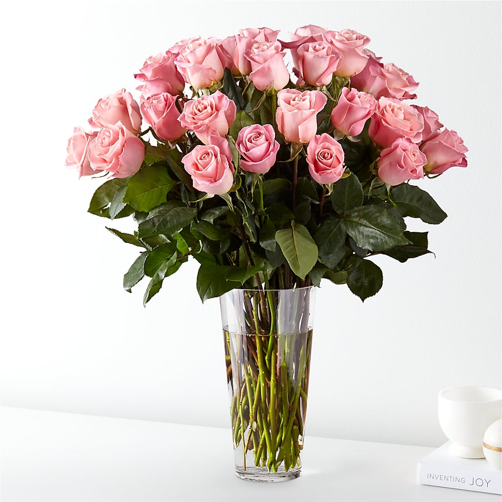 Long Stem Pink Rose Bouquet – Jazmin Flowers, Chicago IL