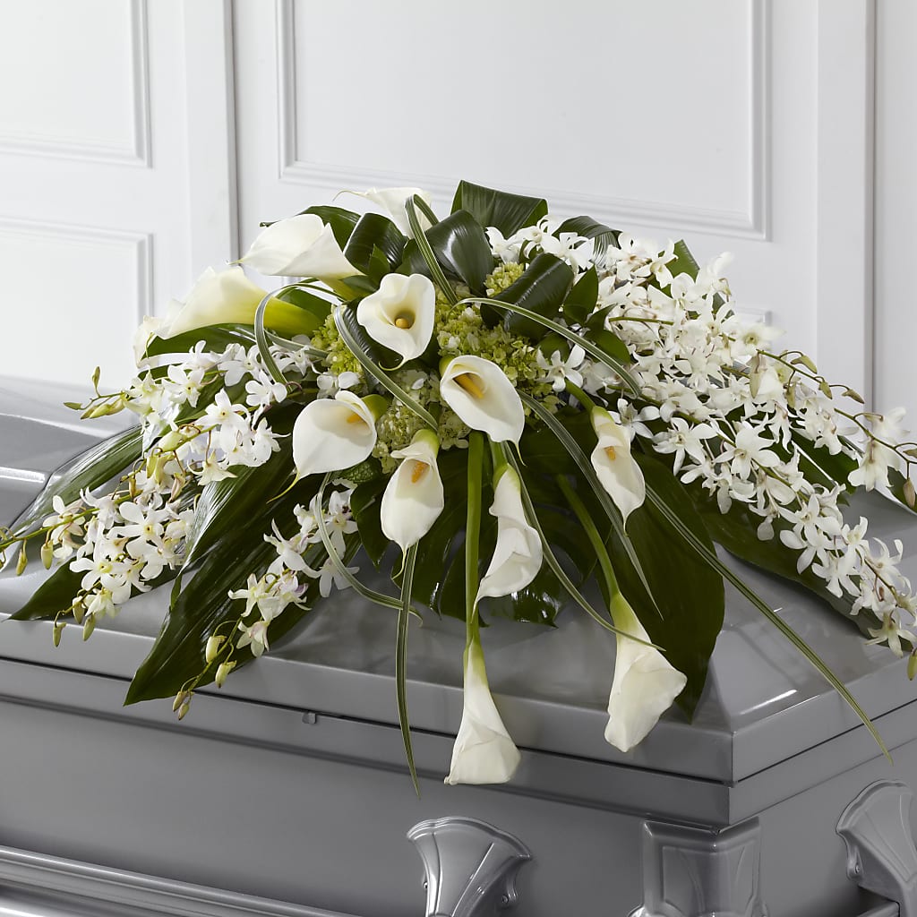 Angel Wings Casket Spray – Jazmin Flowers, Chicago IL