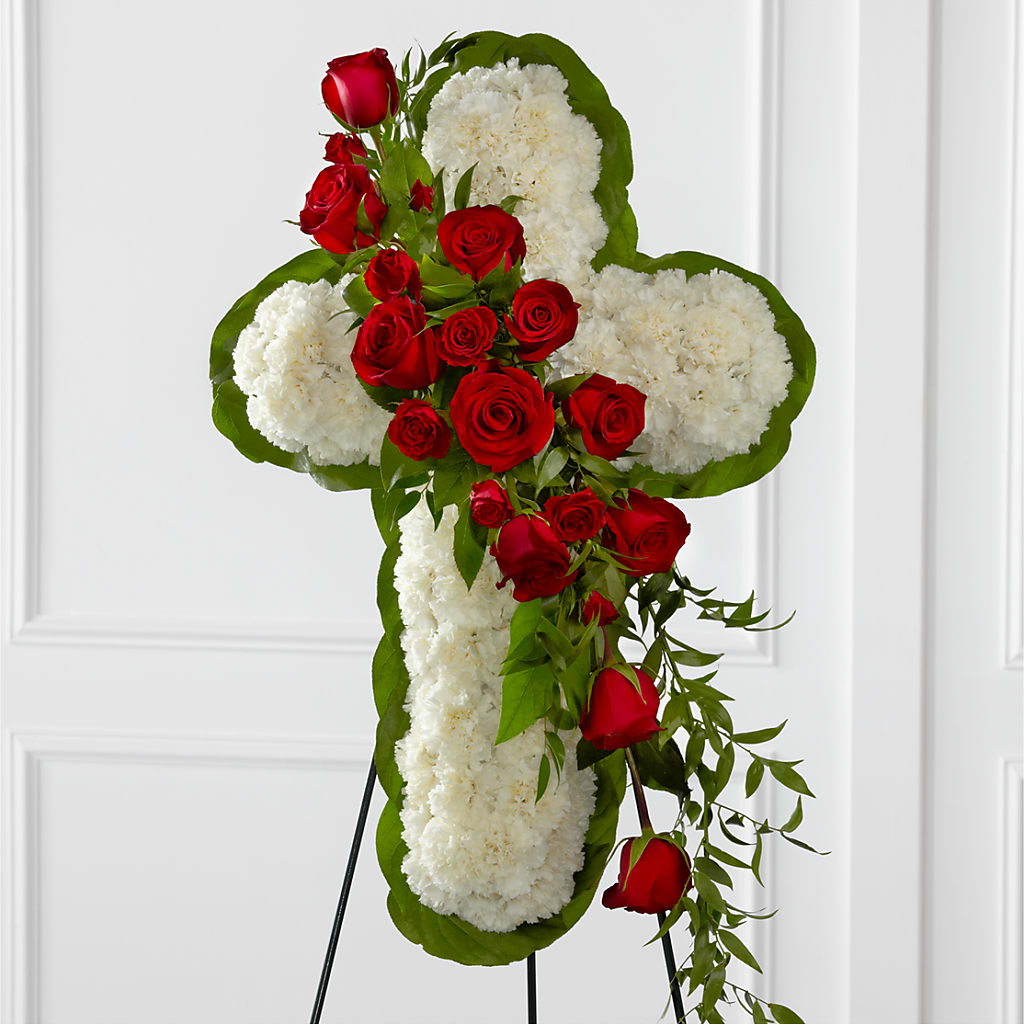 Floral Cross Easel – Jazmin Flowers, Chicago IL