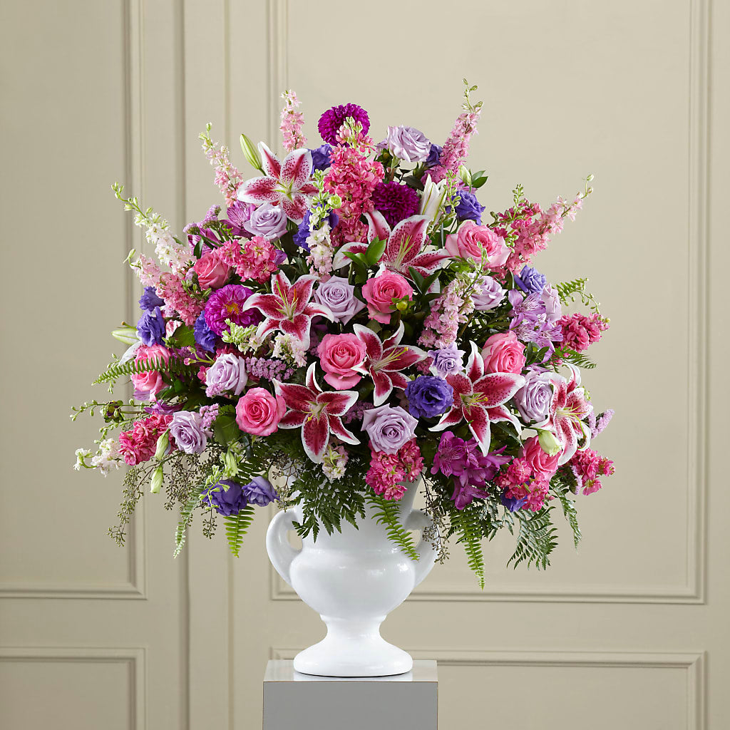Peaceful Tribute Arrangement – Jazmin Flowers, Chicago IL