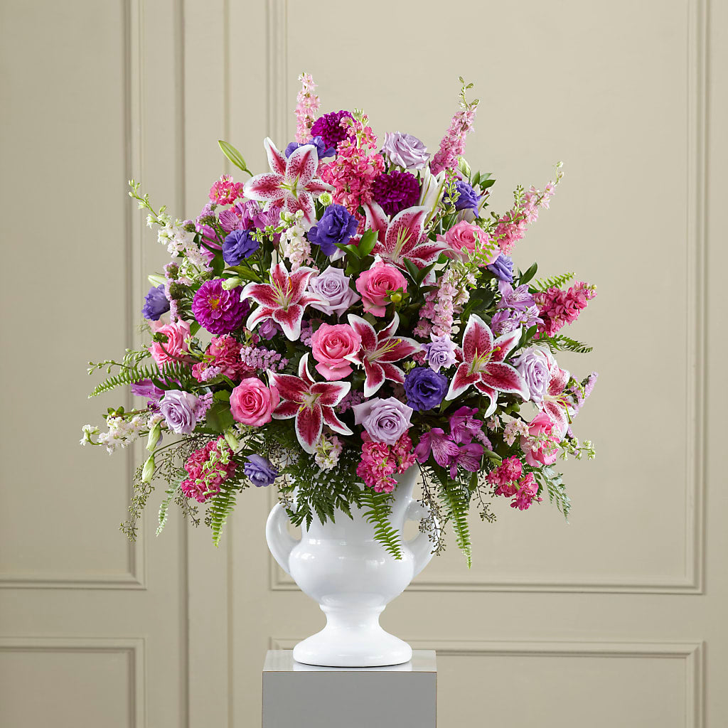 Peaceful Tribute Arrangement – Jazmin Flowers, Chicago IL
