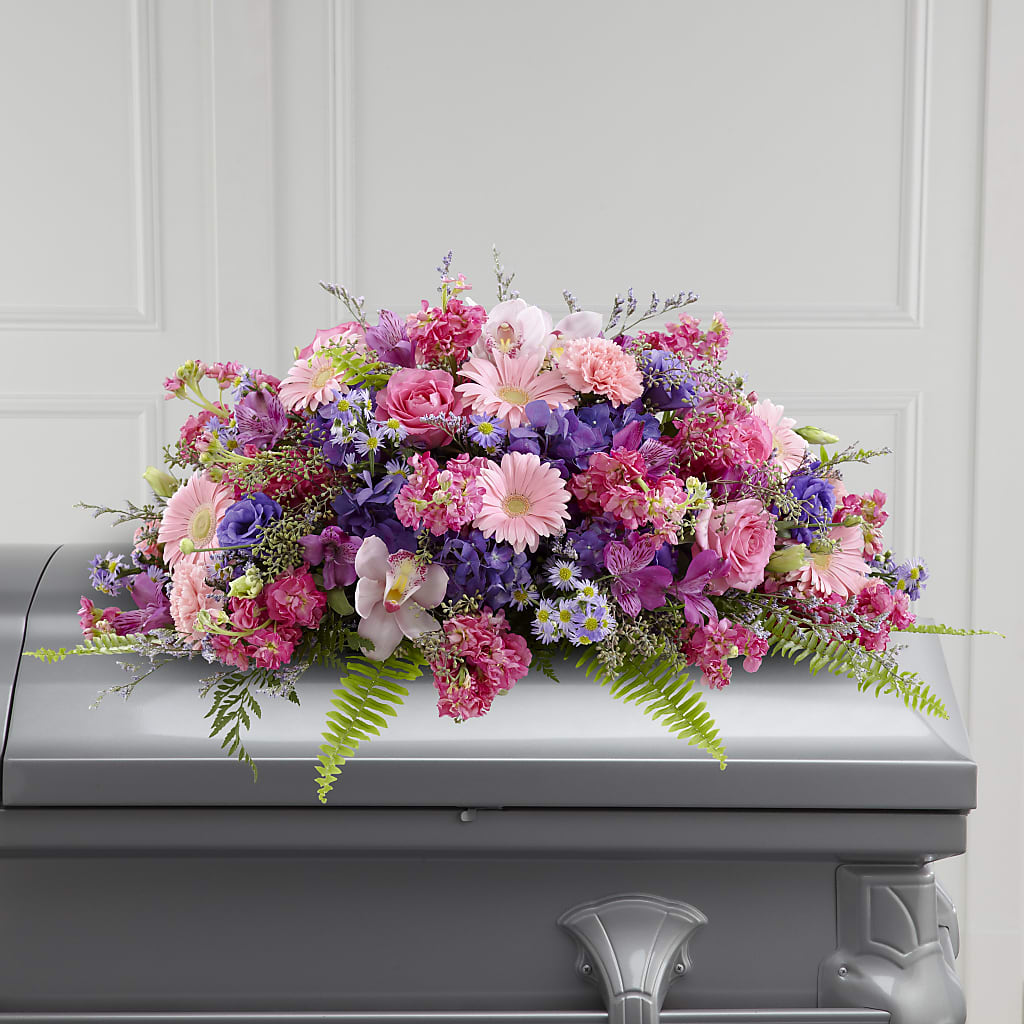 Glorious Garden Casket Spray – Jazmin Flowers, Chicago IL