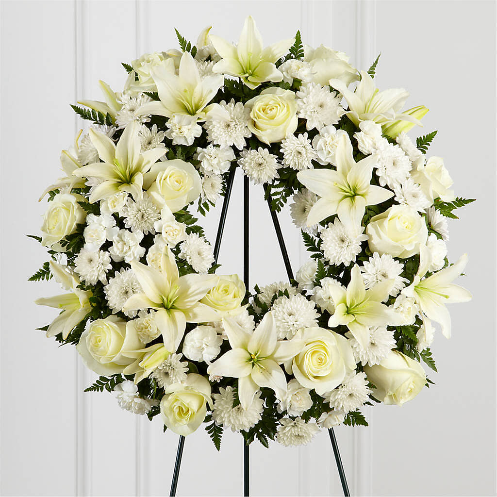 Treasured Tribute Wreath – Jazmin Flowers, Chicago IL