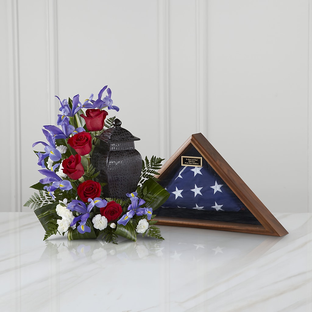 Patriotic Tribute Arrangement – Jazmin Flowers, Chicago IL
