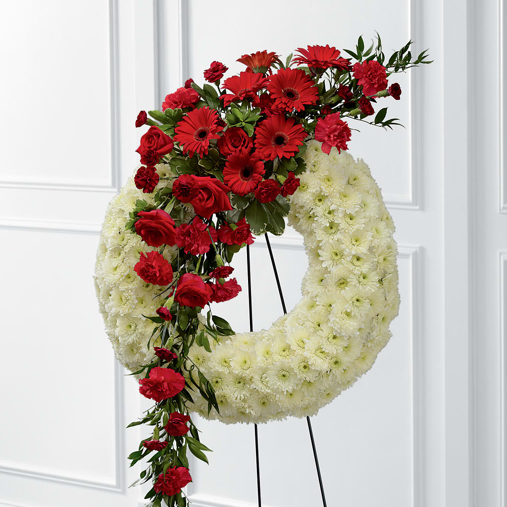 Graceful Tribute Wreath – Jazmin Flowers, Chicago IL