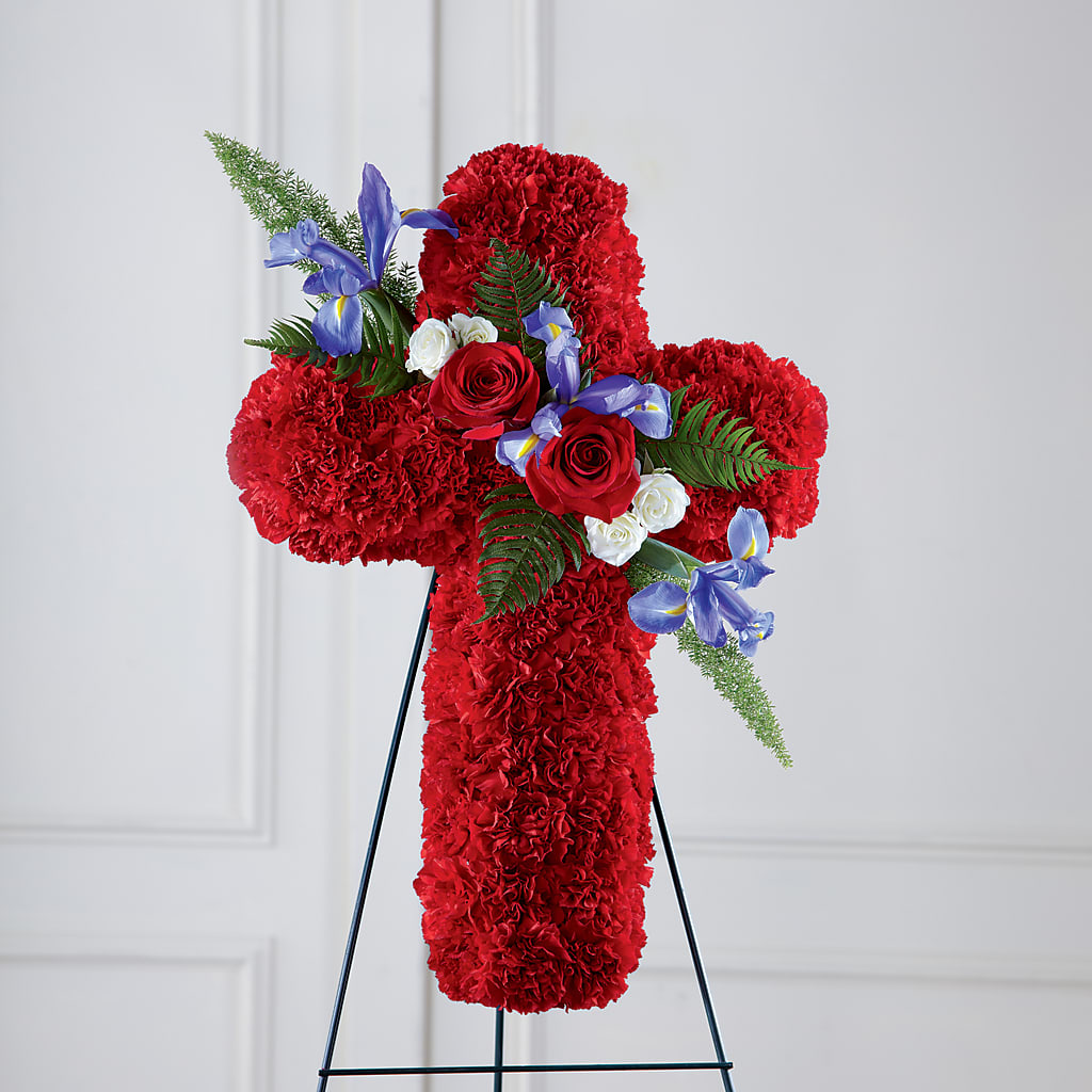 Faithful Hero Floral Cross – Jazmin Flowers, Chicago IL