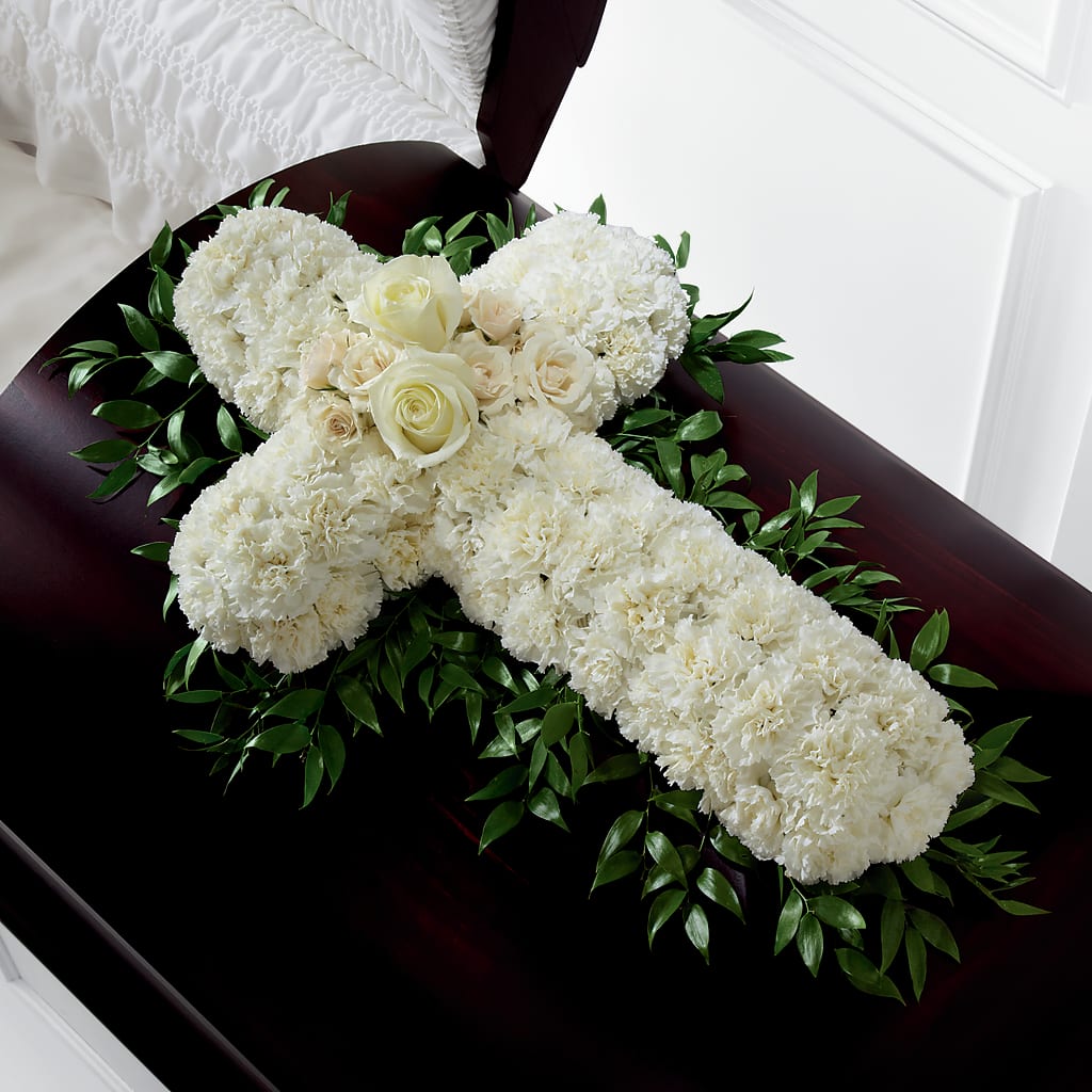Peaceful Memories Casket Spray (Standard) – Jazmin Flowers, Chicago IL