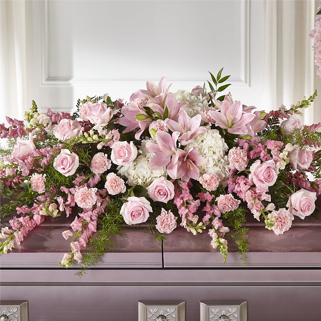 Life & Remembrance Casket Spray – Jazmin Flowers, Chicago IL