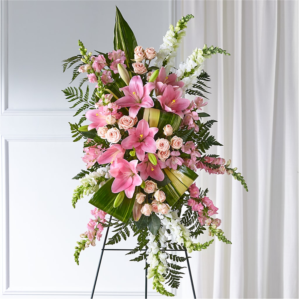Elegant Embrace Standing Spray – Jazmin Flowers, Chicago IL