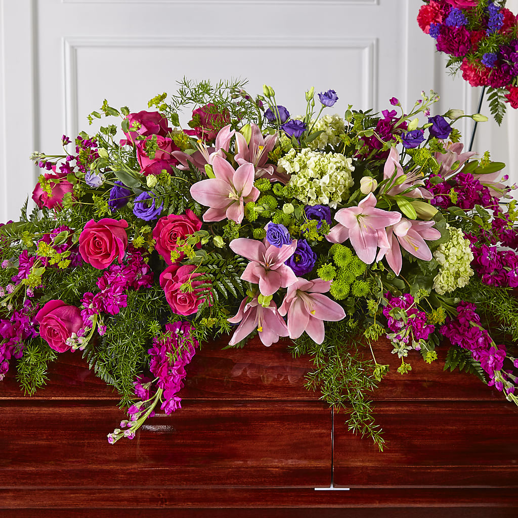 Radiant Tribute Casket Spray – Jazmin Flowers, Chicago IL