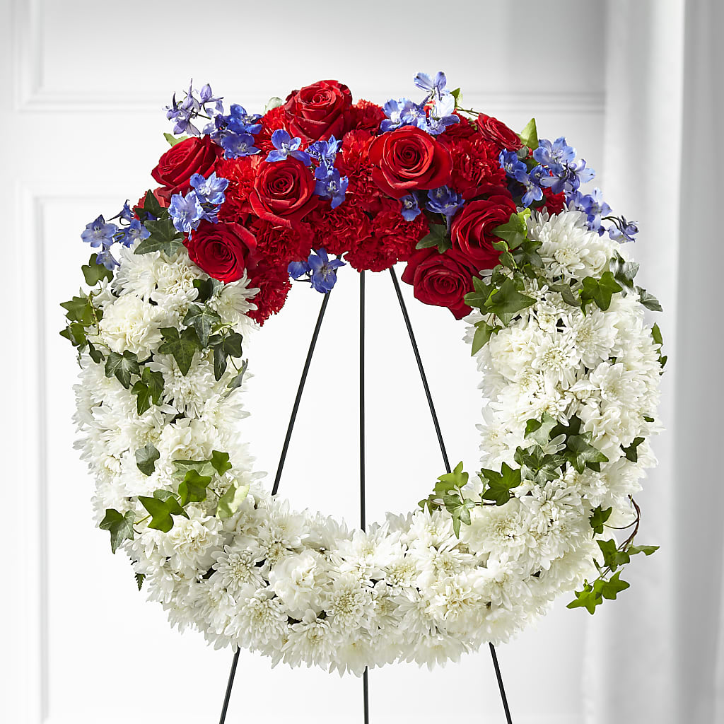 Patriotic Passion Wreath – Jazmin Flowers, Chicago IL