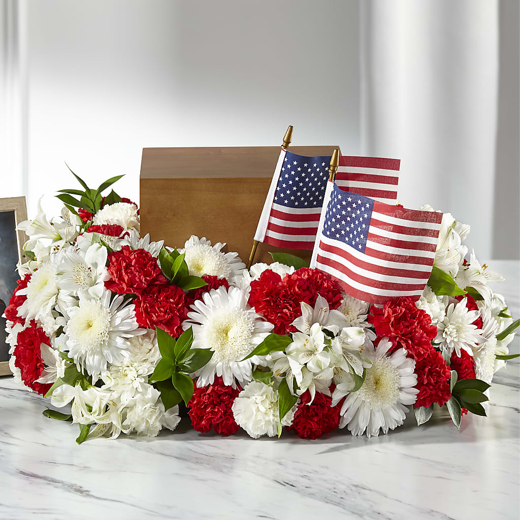 Spirit of Patriotism Cremation Adornment – Jazmin Flowers, Chicago IL