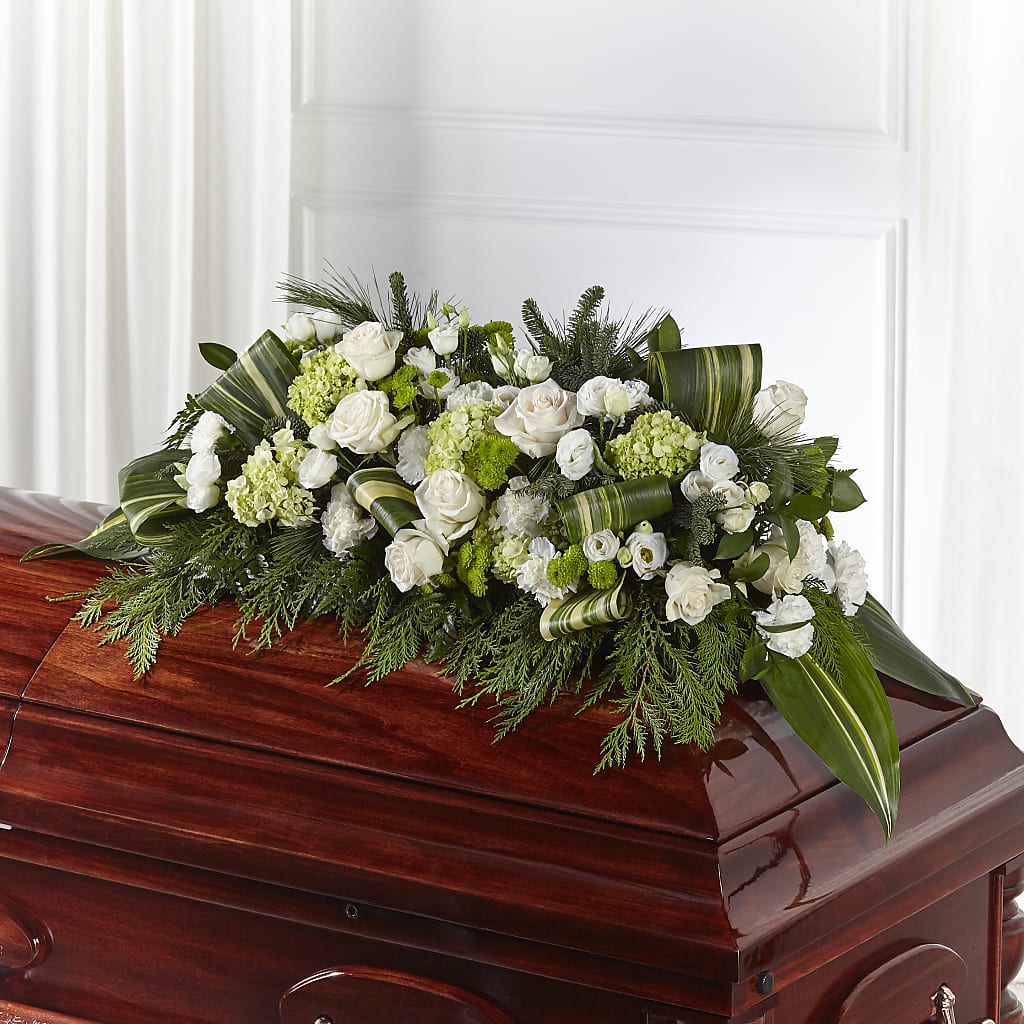 Hopeful Gesture Casket Spray – Jazmin Flowers, Chicago IL