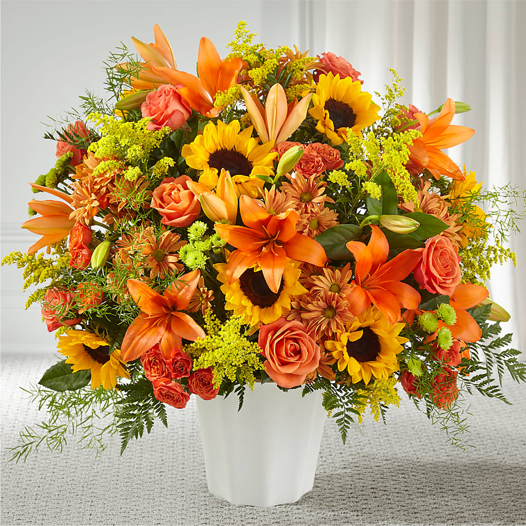 Harvest Thoughts Floor Basket – Jazmin Flowers, Chicago IL