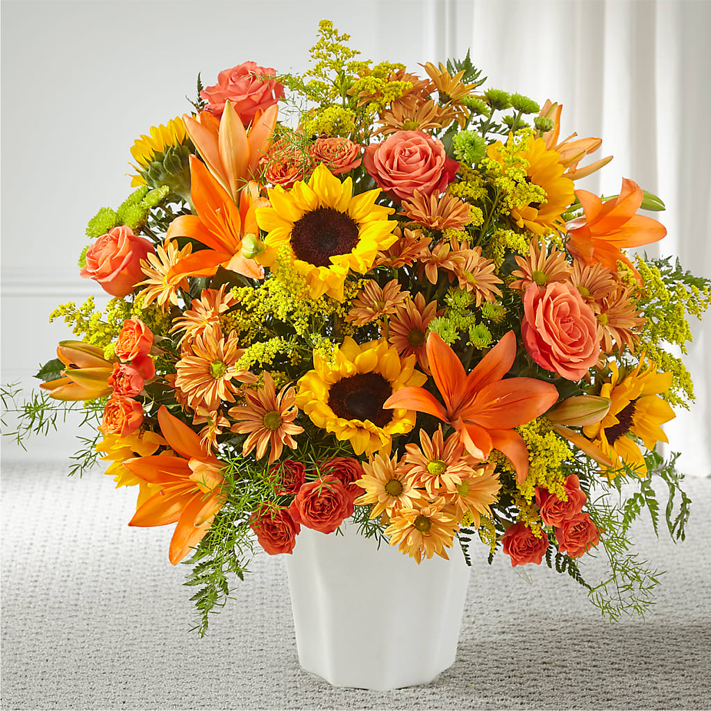 Harvest Thoughts Floor Basket – Jazmin Flowers, Chicago IL