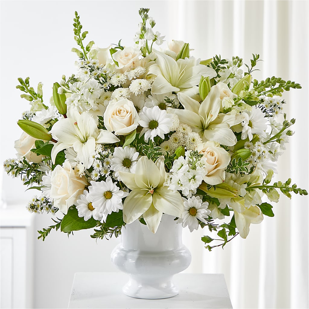 Uplifting Urn Arrangement – Jazmin Flowers, Chicago IL