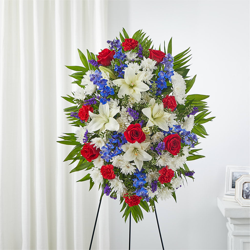 Cherished Service Standing Spray – Jazmin Flowers, Chicago IL