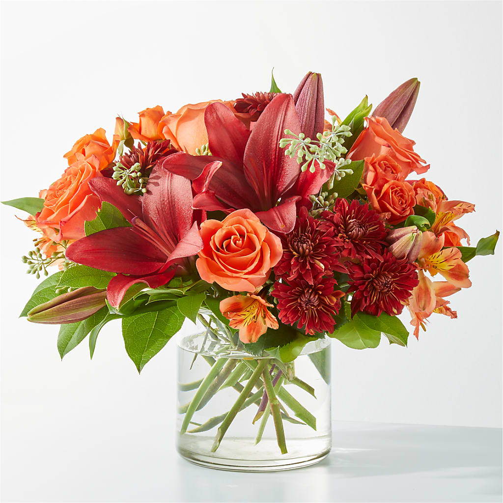 Crimson Leaves Bouquet – Jazmin Flowers, Chicago IL