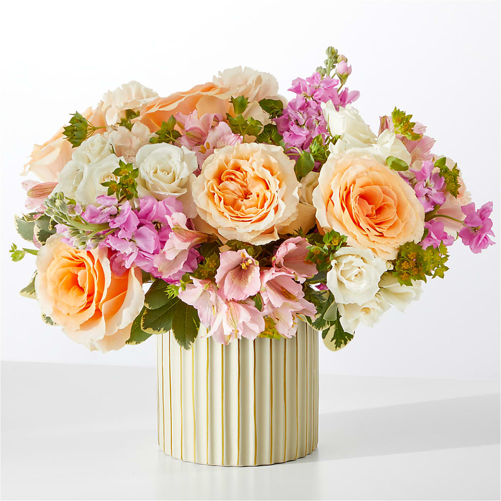 Paradise Bouquet with Ivory Vase – Jazmin Flowers, Chicago IL