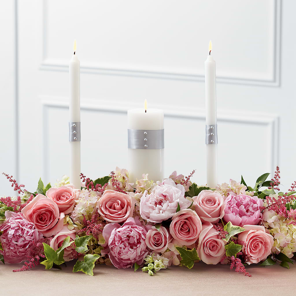 Worldwide Romance Unity Candle Arrangement – Jazmin Flowers, Chicago IL