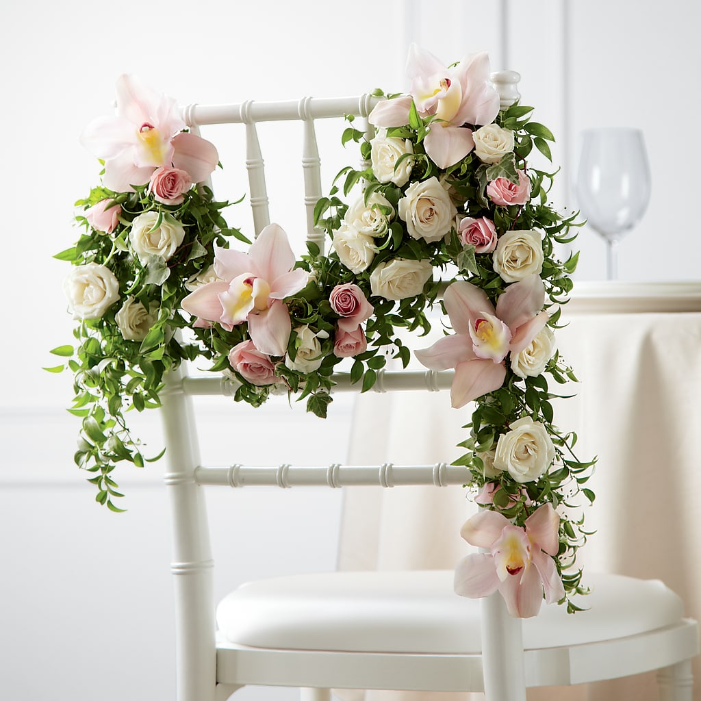 Orchid Rose Chair Décor – Jazmin Flowers, Chicago IL