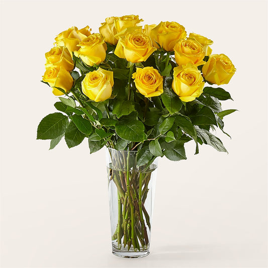 Long Stem Yellow Rose Bouquet –  Jazmin Flowers, Chicago IL