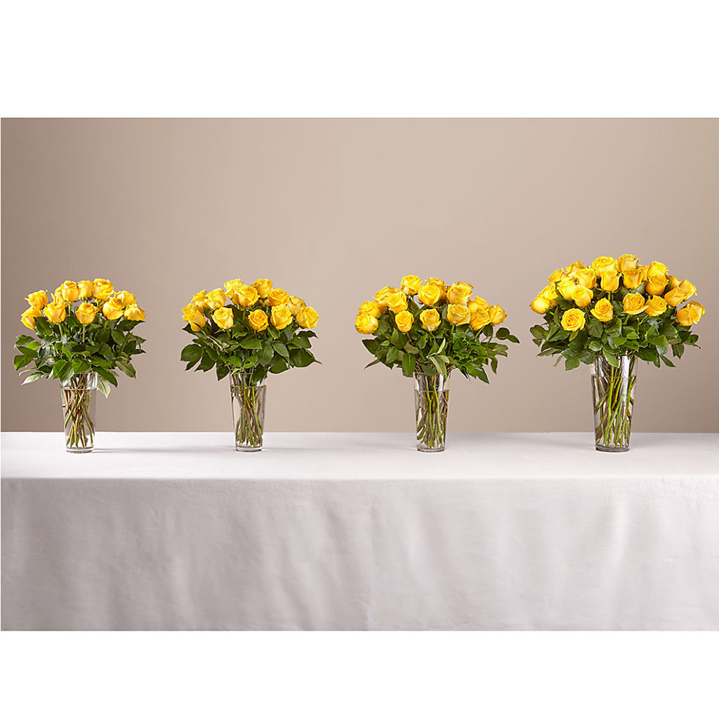 Long Stem Yellow Rose Bouquet –  Jazmin Flowers, Chicago IL