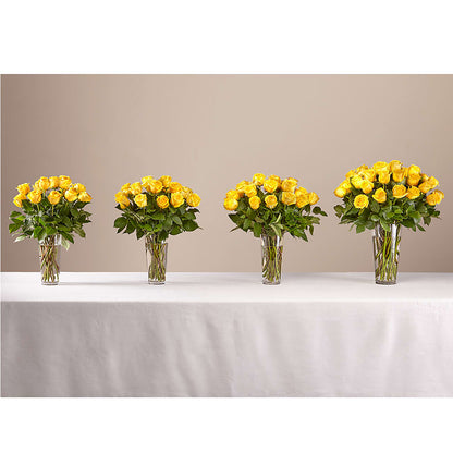 Long Stem Yellow Rose Bouquet –  Jazmin Flowers, Chicago IL