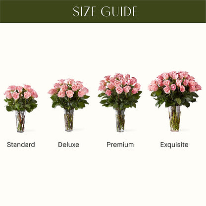 Long Stem Pink Rose Bouquet –  Jazmin Flowers, Chicago IL