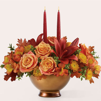 Harvest Table Centerpiece –  Jazmin Flowers, Chicago IL