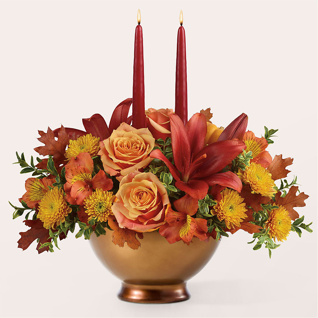 Harvest Table Centerpiece –  Jazmin Flowers, Chicago IL