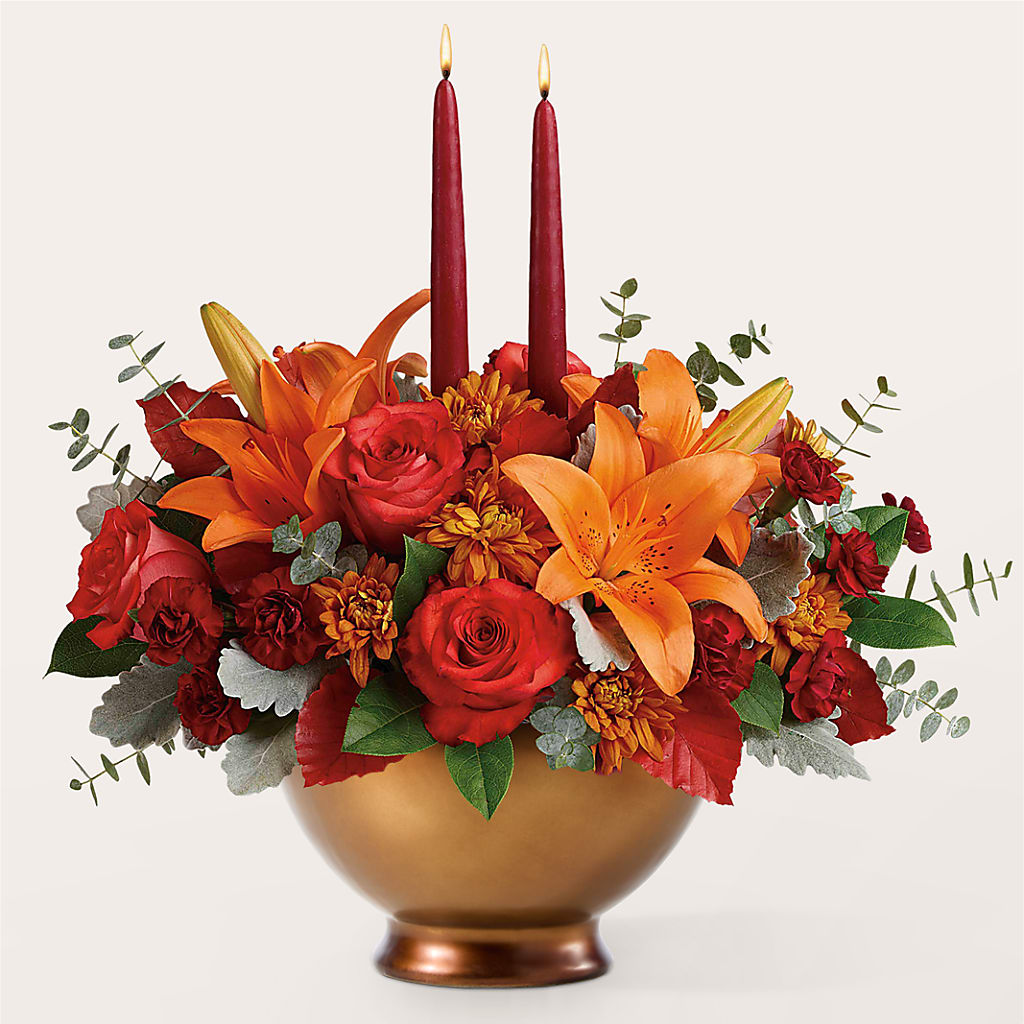 Fruits of Fall Centerpiece –  Jazmin Flowers, Chicago IL