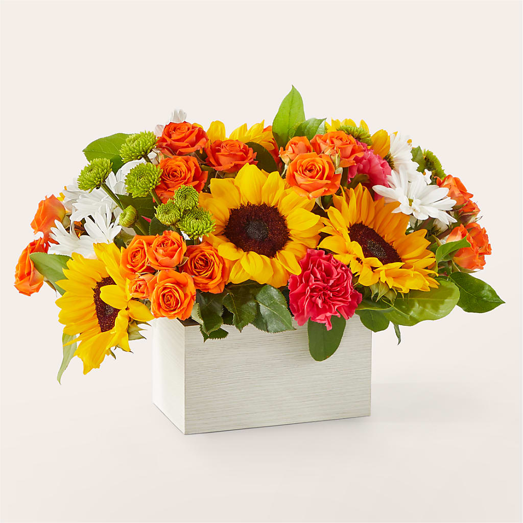 Sun-drenched Blooms Box Bouquet –  Jazmin Flowers, Chicago IL