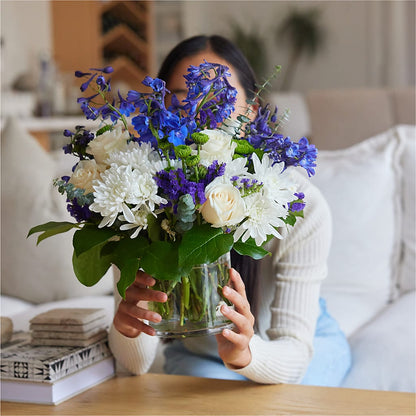 Cerulean Waves Bouquet –  Jazmin Flowers, Chicago IL