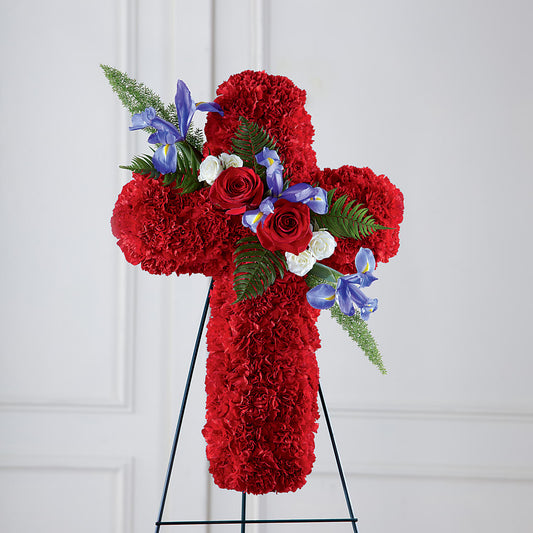 Faithful Hero Floral Cross –  Jazmin Flowers, Chicago IL