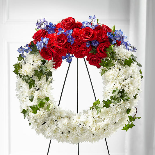 Patriotic Passion Wreath –  Jazmin Flowers, Chicago IL
