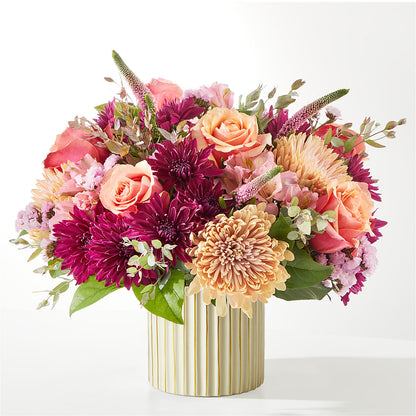 Berry Cobbler Bouquet with Ivory Vase –  Jazmin Flowers, Chicago IL
