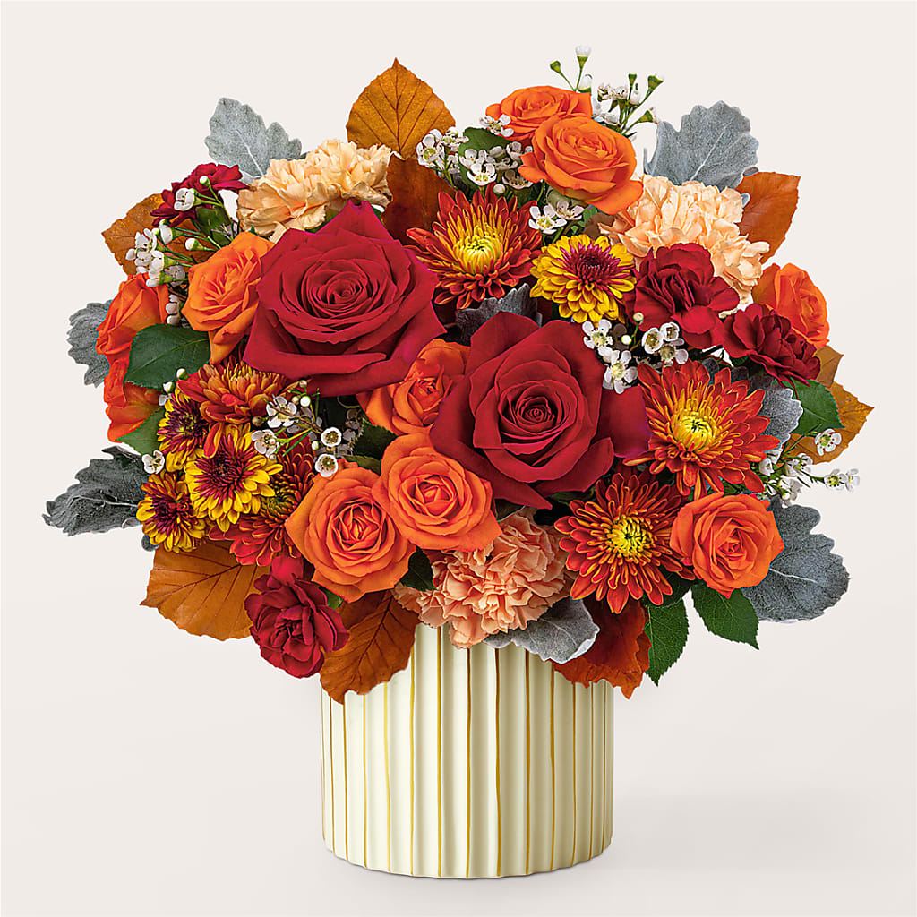 Merlot Bouquet with Ivory Vase –  Jazmin Flowers, Chicago IL