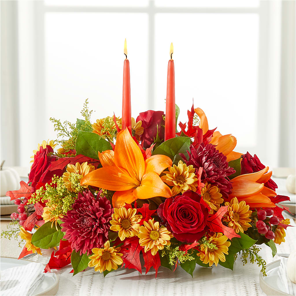 Autumn's Embrace Centerpiece –  Jazmin Flowers, Chicago IL