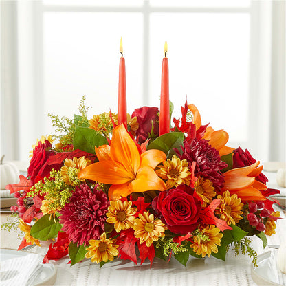 Autumn's Embrace Centerpiece –  Jazmin Flowers, Chicago IL