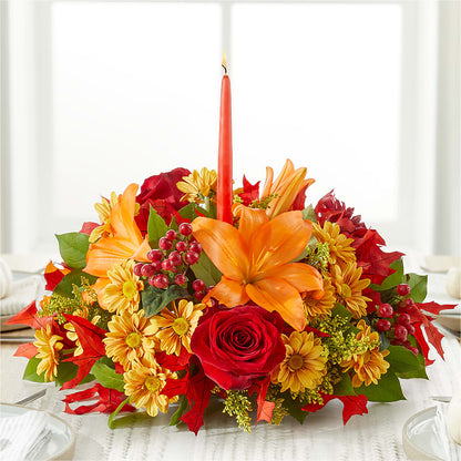 Autumn's Embrace Centerpiece –  Jazmin Flowers, Chicago IL