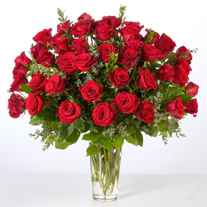Forever Yours Fifty Stem Red Rose Bouquet –  Jazmin Flowers, Chicago IL